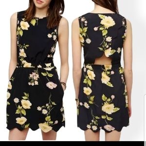 Navy floral dress